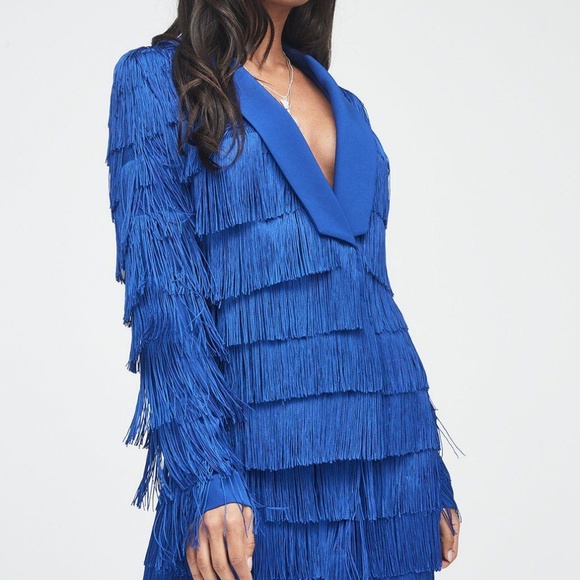 Lavish Alice fringed tailor blazer dress